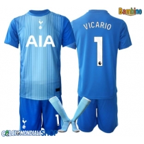 Maglie da calcio Tottenham Hotspur Guglielmo Vicario #1 Portiere Seconda Maglia Bambino 2025-26 Manica Corta + Pantaloni corti)